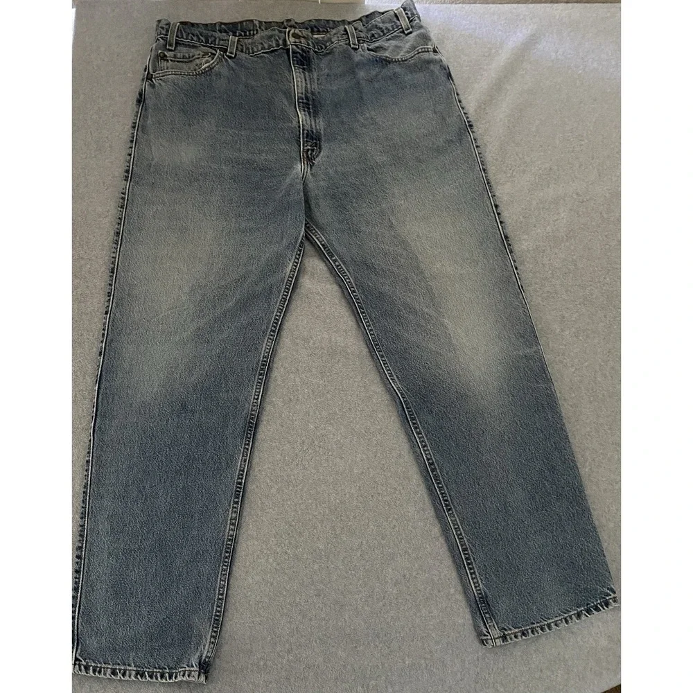 Vtg Levi's 540 Relaxed Fit Jeans Men's 38x33 Blue Denim Brown Tab Mexico 90s Dad